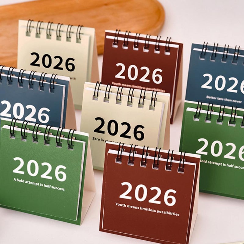 2026 Simple Desk Calendar, Mini Portable Style, Desktop Decor for Check-In Planning & Daily Scheduling (White) - Image 3